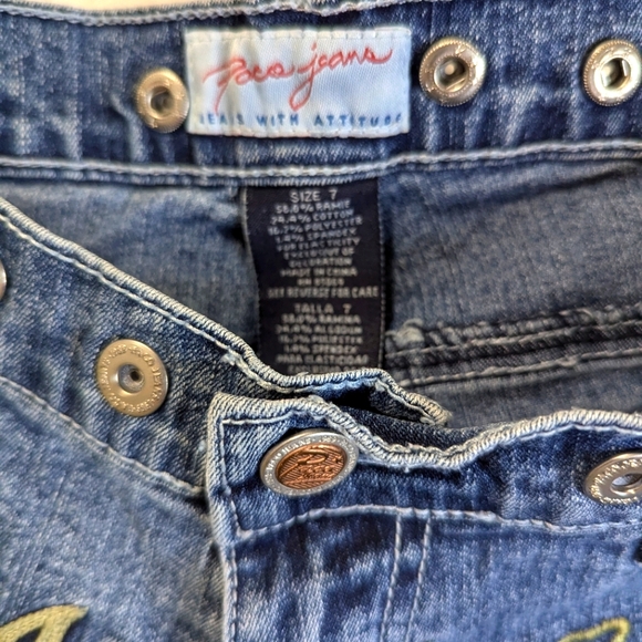 Paco Junior Jeans Embellished with Embroidery, Studs and Script - Picture 3 of 4